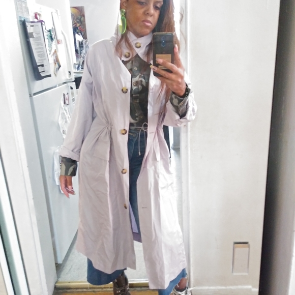 WOMEN'S JACKET, LONG BUTTON PARKA - Picture 1 of 6